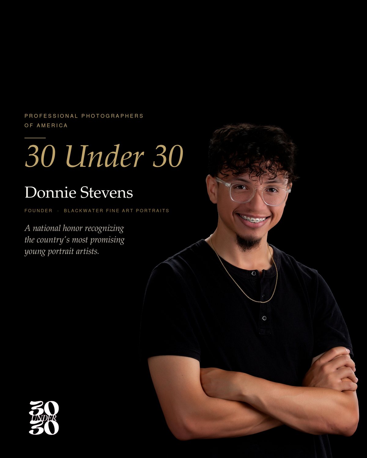 Donnie Stevens, founder of Blackwater Fine Art Portraits, named to the inaugural PPA 30 Under 30